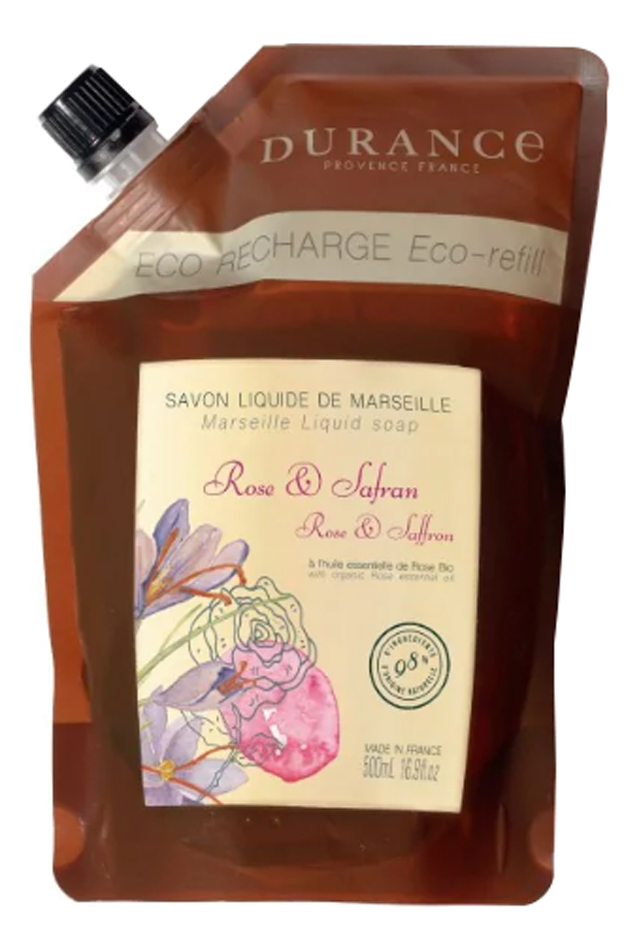 жидкое мыло savon liquide rose & safran (роза и шафран): мыло 500мл запаска