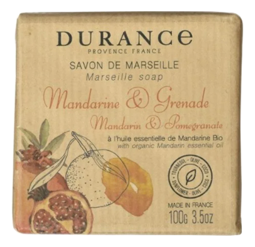 мыло savon solide mandarine & grenade 100г (мандарин и гранат)