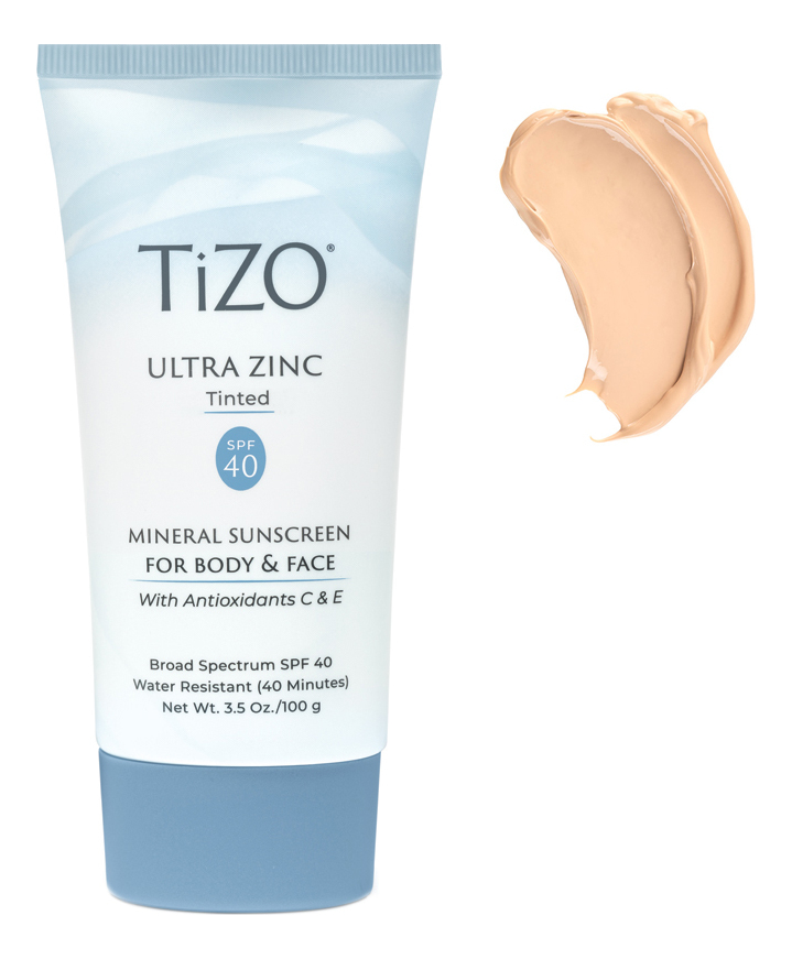 солнцезащитный крем для лица и тела ultra zinc mineral sunscreen for body & face spf40 100г: tinted