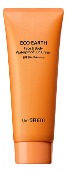 солнцезащитный крем водостойкий eco earth face & body waterproof sun cream spf50+ pa++++ 100г