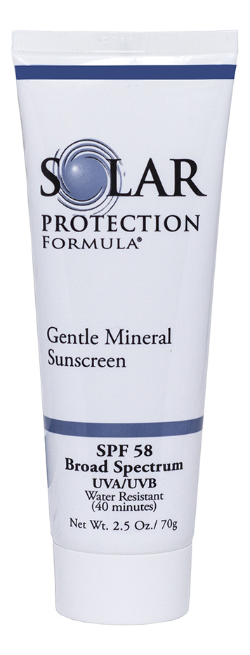 солнцезащитный крем для чувствительной кожи solar protection formula gentle mineral sunscreen spf58 70г