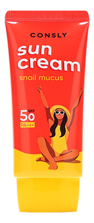 солнцезащитный крем с муцином улитки snail sun cream spf50 pa+++ 50мл