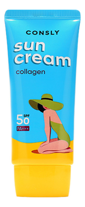 солнцезащитный крем с морским коллагеном collagen sun cream spf50 pa+++ 50мл