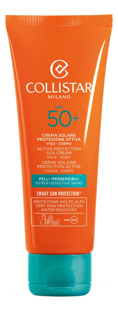 солнцезащитный крем для лица и тела crema solare protezione attiva spf50+ 100мл