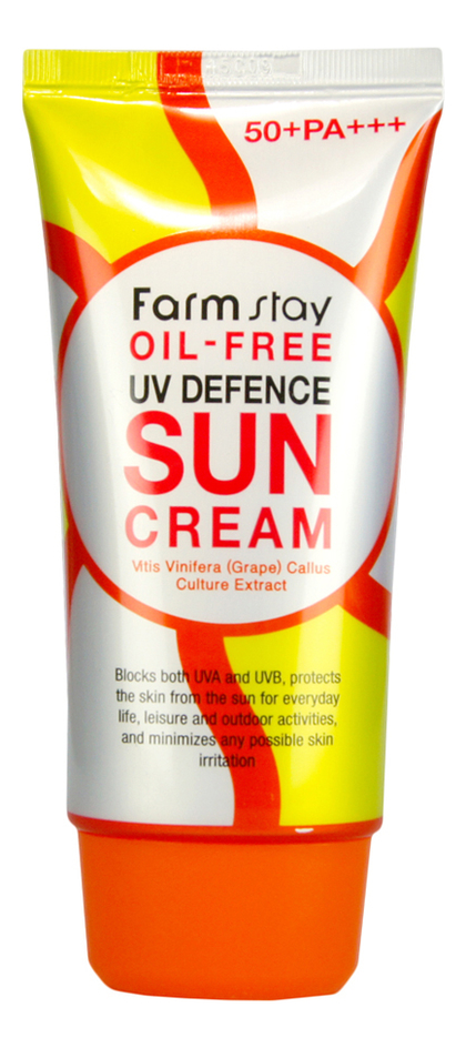 солнцезащитный обезжиренный крем для тела oil-free uv defence sun cream spf50+ pa+++ 70мл
