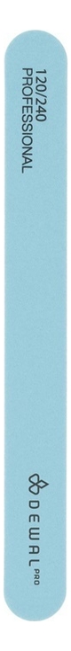 пилка для ногтей neon 18см: голубая 120/240