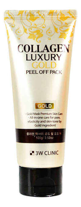 маска-пленка для очищения лица с коллагеном collagen luxury gold peel off pack 100мл