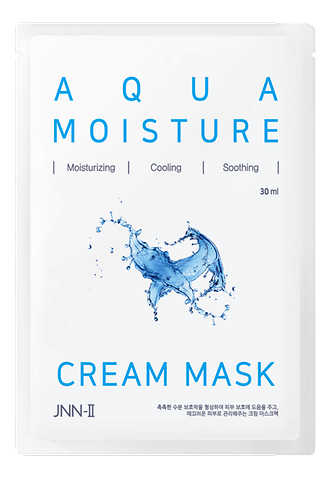 тканевая маска для лица увлажняющая jnn-ii aqua moisture cream mask 30мл