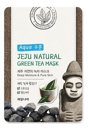 маска для лица успокаивающая jeju natural green tea mask 20г