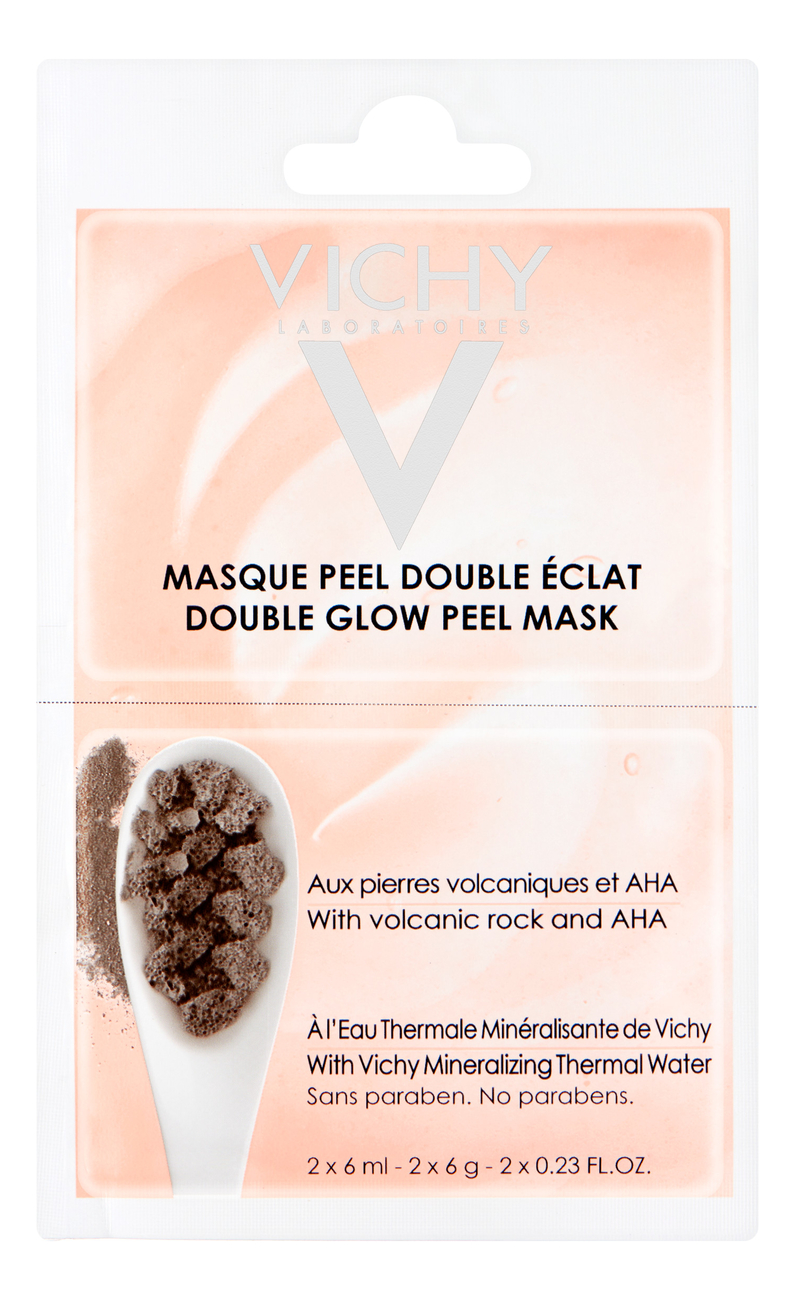 маска-пилинг для лица double glow peel mask: маска 2*6мл