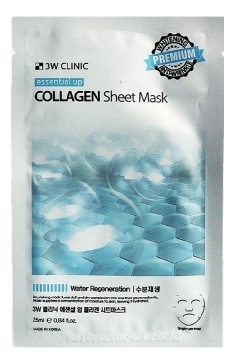 тканевая маска для лица с коллагеном essential up collagen sheet mask 25мл: маска 1шт