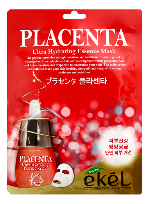 тканевая маска для лица с экстрактом плаценты placenta ultra hydrating essence mask 25г