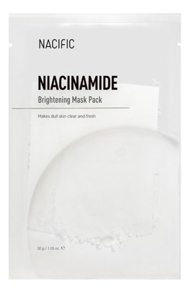 осветляющая тканевая маска для лица niacinamide brightening mask pack 30г: маска 1шт