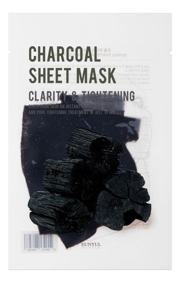 тканевая маска для лица с древесным углем purity charcoal sheet mask 22мл: маска 1шт