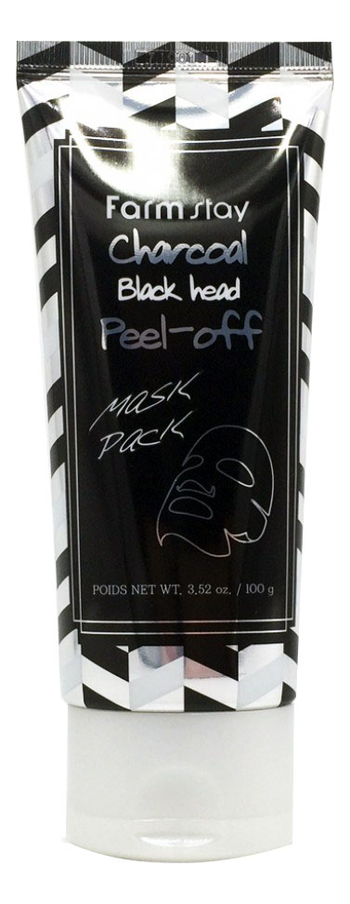 маска-пленка для лица от черных точек charcoal black head peel-off nose pack: маска-пленка 100мл