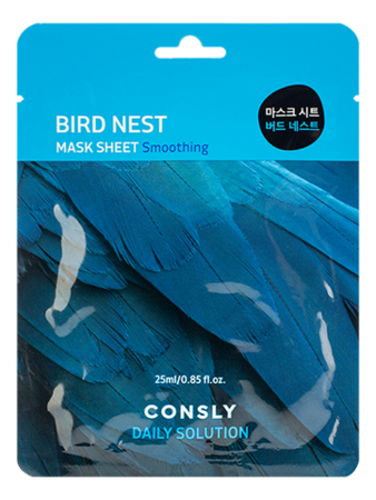 тканевая маска для лица с экстрактом ласточкиного гнезда daily solution bird nest mask sheet 25мл: маска 1шт