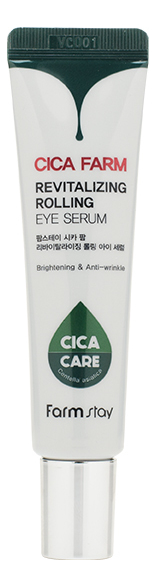 сыворотка для области вокруг глаз с экстрактом азиатской центеллы cica farm revitalizing rolling eye serum 25мл