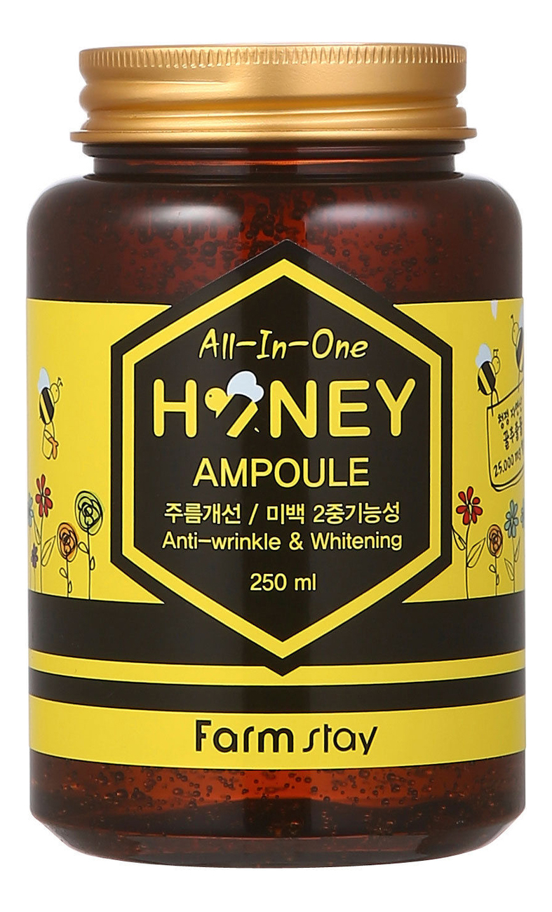 многофункциональная ампульная сыворотка для лица с медом all-in-one honey ampoule 250мл