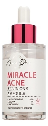 сыворотка для проблемной кожи лица с ниацинамидом miracle acne all in one ampoule 50мл
