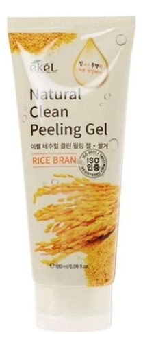 пилинг-скатка для лица с экстрактом коричневого риса rice bran natural clean peeling gel 180мл: пилинг-скатка 180мл