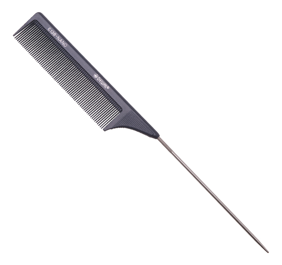 расческа для начеса с металлическим хвостиком co-6138-nano 21