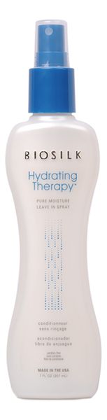 несмываемый спрей-кондиционер для волос biosilk hydrating therapy pure moisture leave in spray: спрей-кондиционер 207мл