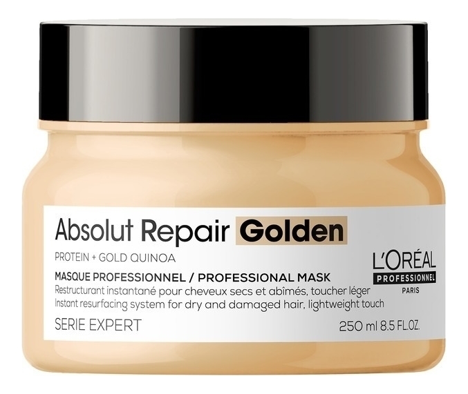 маска-крем для волос serie expert absolut repair golden protein + gold quinoa masque: маска-крем 250мл