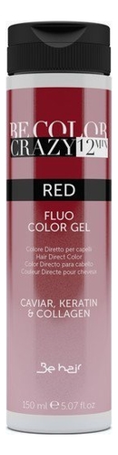 люминесцентный гель-краситель для волос прямого действия be color crazy 12 minute 150мл: red
