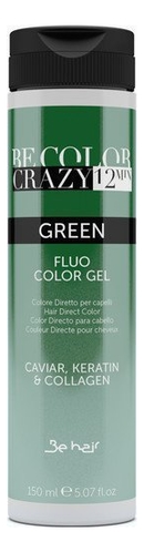 люминесцентный гель-краситель для волос прямого действия be color crazy 12 minute 150мл: green