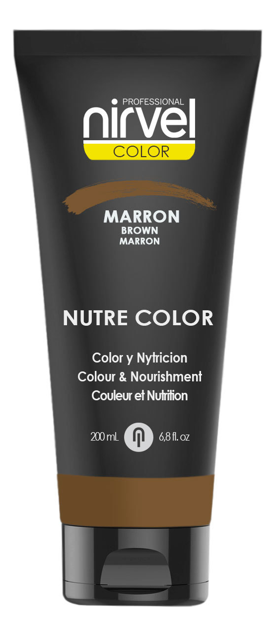 гель-маска для окрашивания волос nutre color 200мл: dark brown