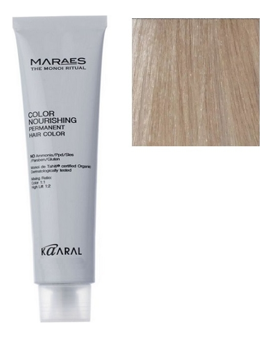 перманентная крем-краска с низким содержанием аммиака maraes color nourishing permanent hair 100мл: 10.0 очень-очень светлый блондин