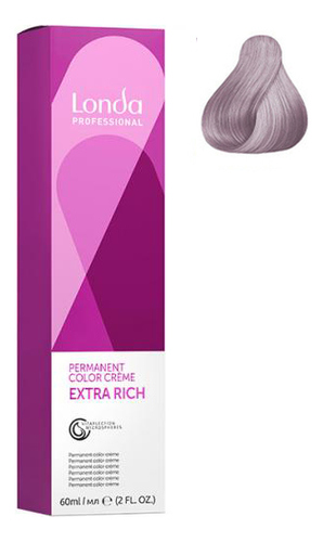 стойкая крем-краска для волос permanent color creme extra rich 60мл: 9/60 очень светлый блонд фиолетово-натуральный