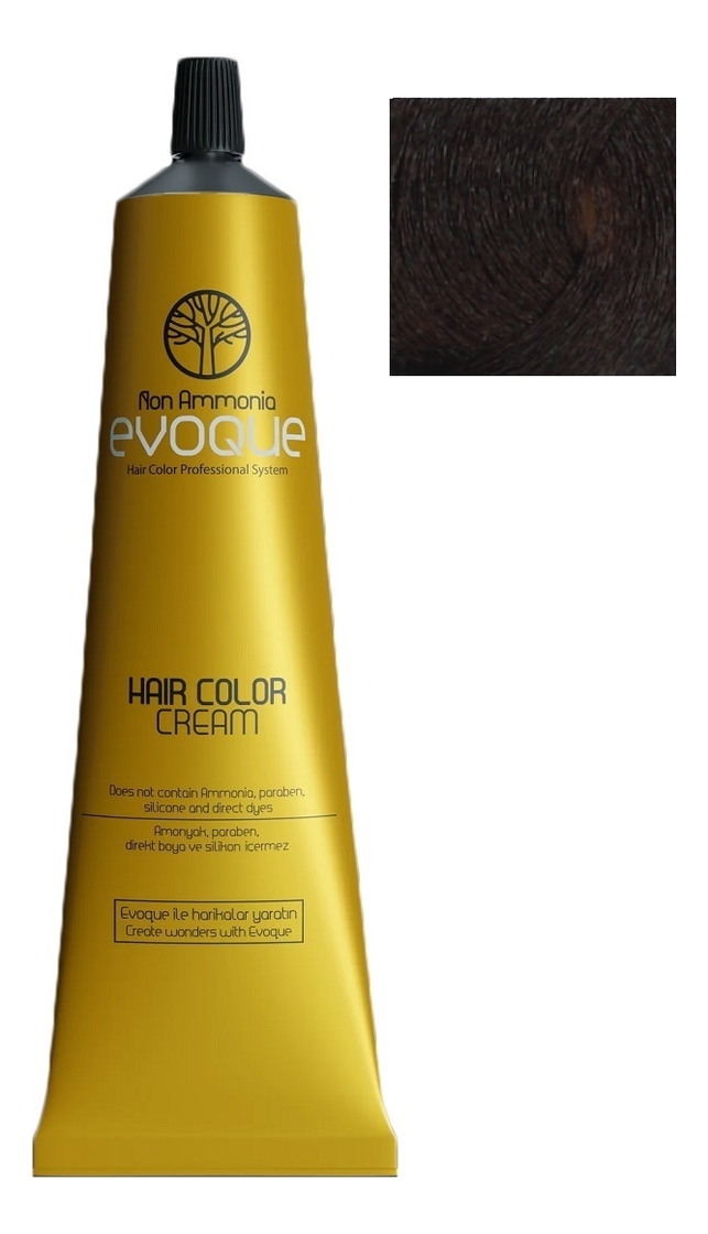 крем-краска для волос без аммиака non ammonia hair color cream 100мл: 5.32 gold violet light brown