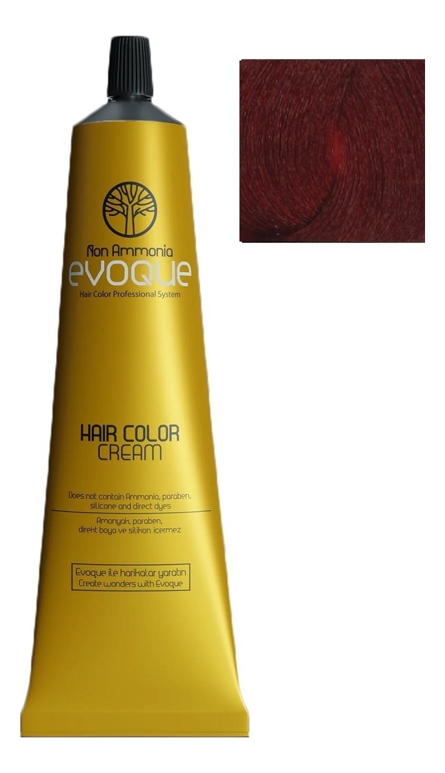 крем-краска для волос без аммиака non ammonia hair color cream 100мл: 6.66 intense red dark blond