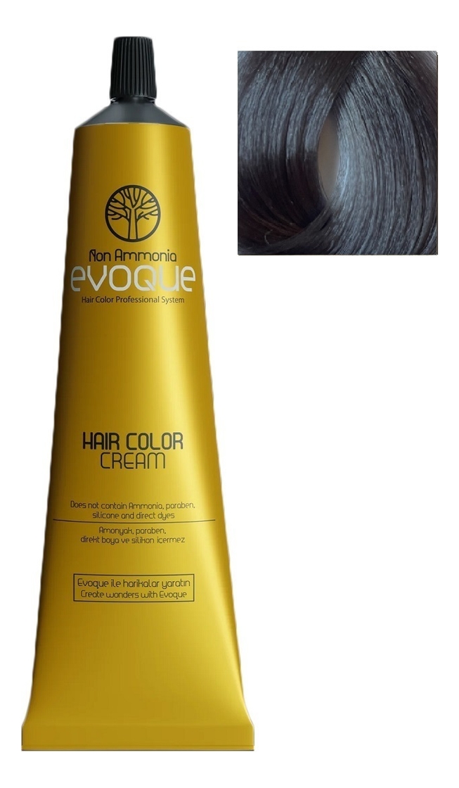 крем-краска для волос без аммиака non ammonia hair color cream 100мл: 9.11 intense ash very light blond