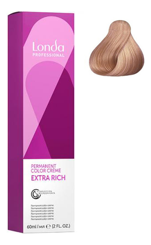 стойкая крем-краска для волос permanent color creme extra rich 60мл: 8/96 светлый блонд сандрэ фиолетовый