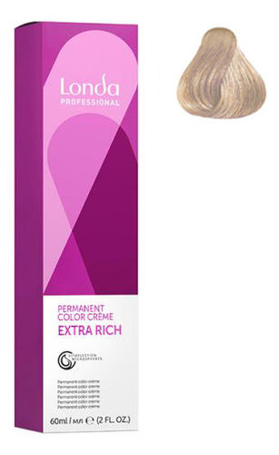 стойкая крем-краска для волос permanent color creme extra rich 60мл: 12/61 специальный блонд фиолетово-пепельный