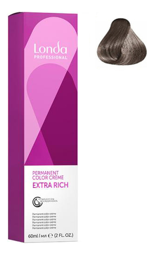 стойкая крем-краска для волос permanent color creme extra rich 60мл: 6/81 темный блонд жемчужно-пепельный