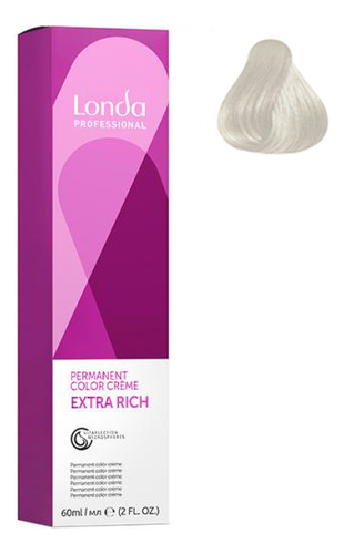 стойкая крем-краска для волос permanent color creme extra rich 60мл: 12/81 специальный блонд жемчужно-пепельный