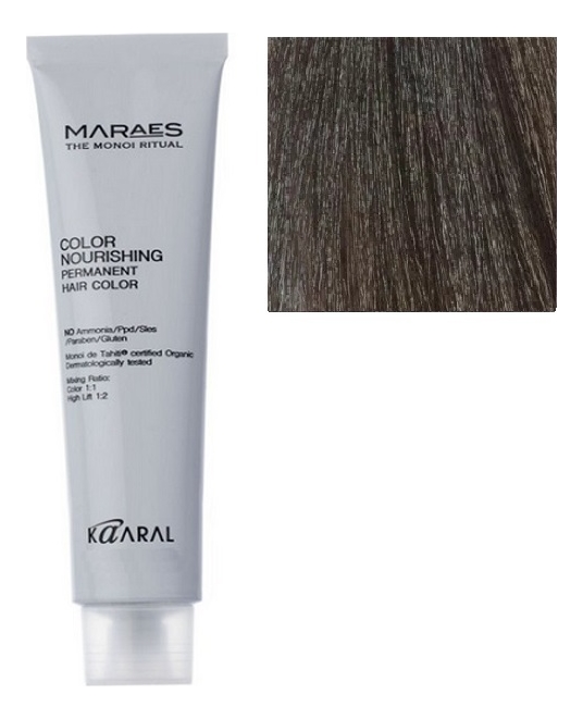 перманентная крем-краска с низким содержанием аммиака maraes color nourishing permanent hair 100мл: 5.0 каштан светлый