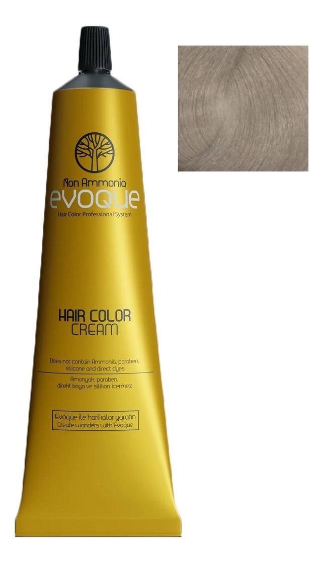 крем-краска для волос без аммиака non ammonia hair color cream 100мл: 12.1 ultra ash blond