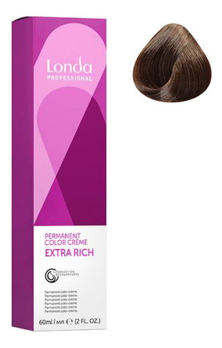 стойкая крем-краска для волос permanent color creme extra rich 60мл: 7/75 блонд коричнево-красный