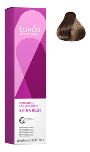 стойкая крем-краска для волос permanent color creme extra rich 60мл: 7/07 блонд натурально-коричневый