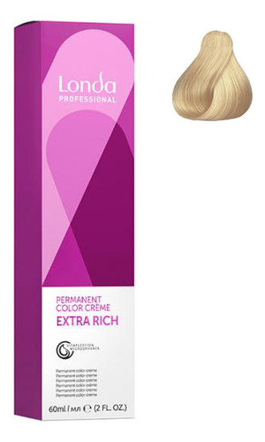стойкая крем-краска для волос permanent color creme extra rich 60мл: 12/1 специальный блонд пепельный