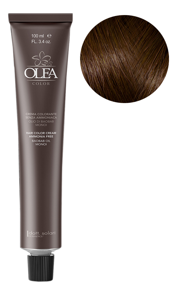крем-краска для волос без аммиака olea color ammonia free 100мл: 5.3 golden light chestnut