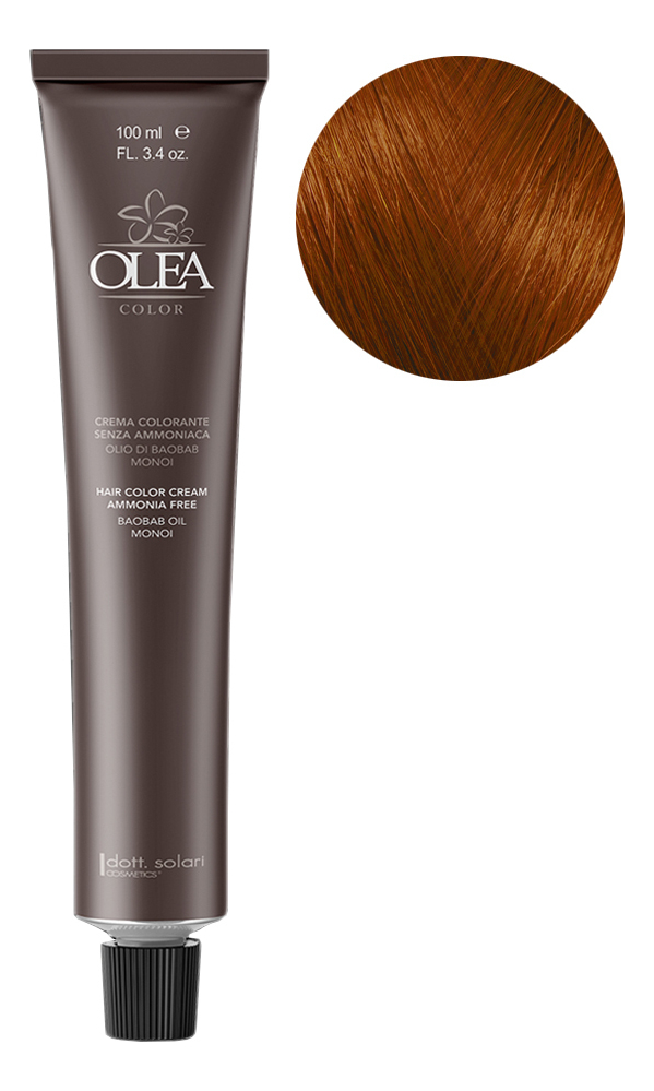 крем-краска для волос без аммиака olea color ammonia free 100мл: 6.4 copper dark blonde