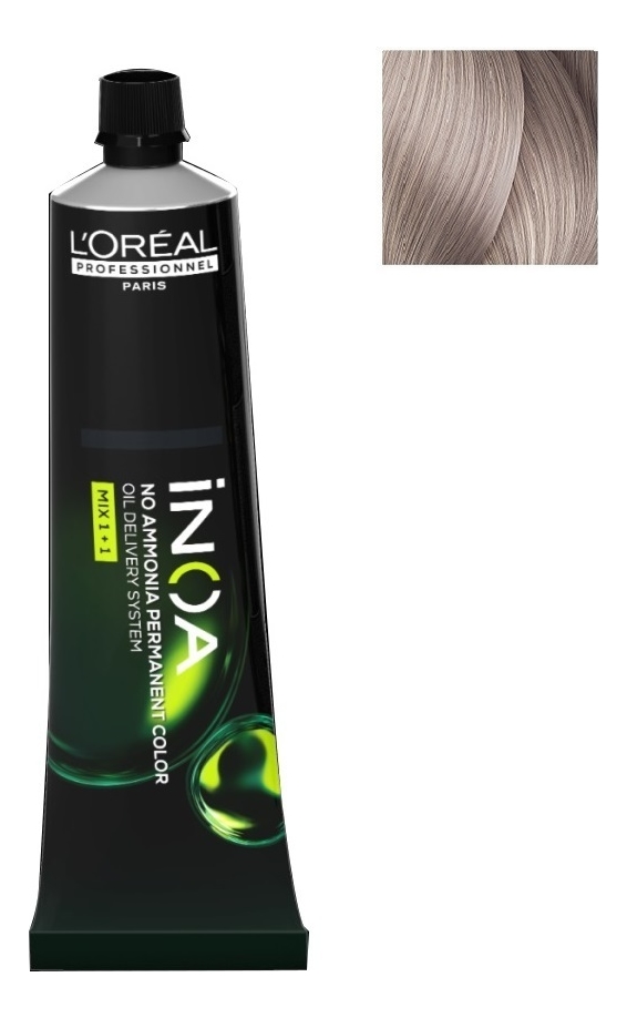 безаммиачная краска для волос inoa oil delivery system 60г: 10.21 очень яркий блондин перламутровый пепельный