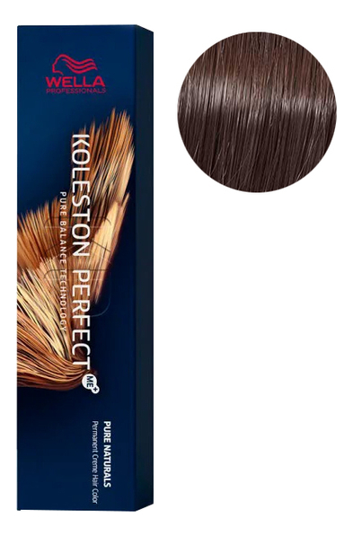 стойкая крем-краска для волос koleston perfect color pure naturals 80мл: 5/0 светло-коричневый натуральный