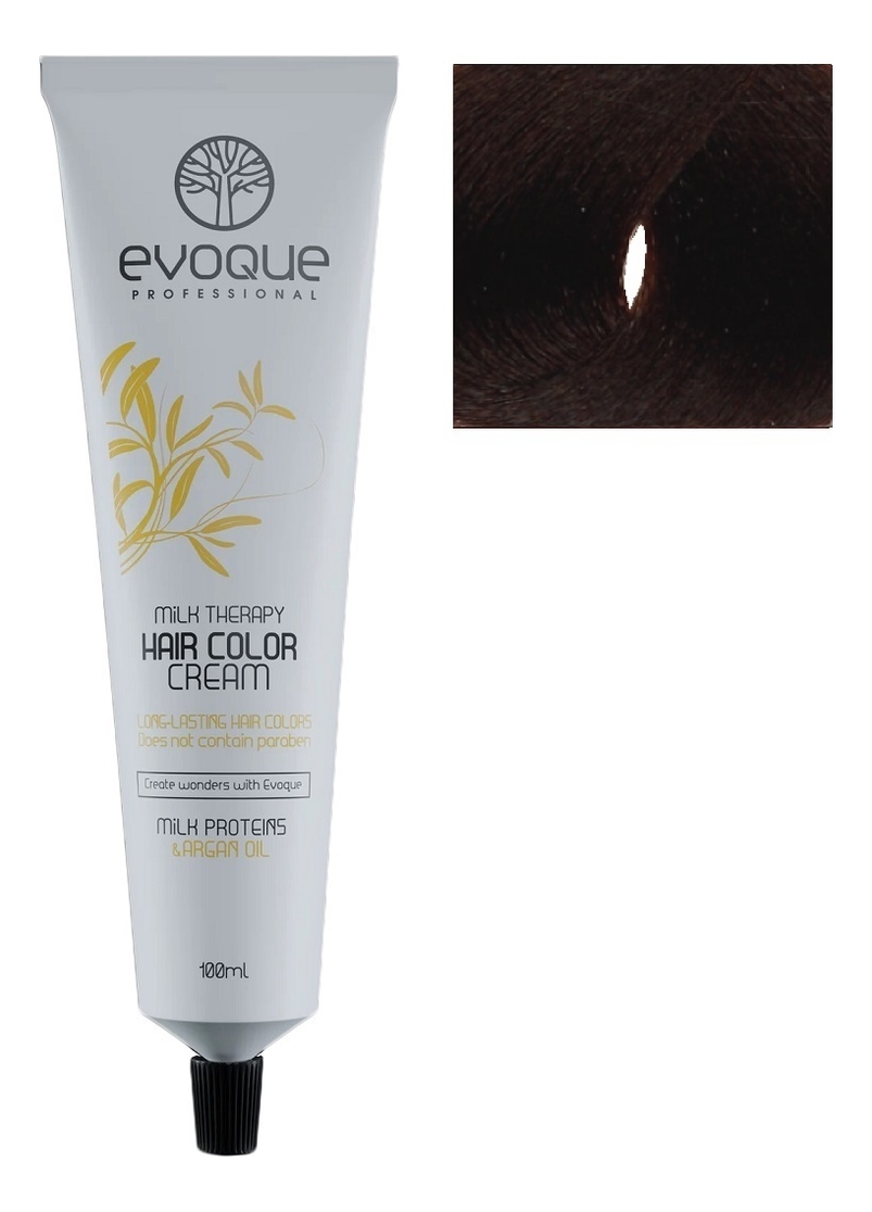 крем-краска для волос milk therapy hair color cream 100мл: 6.74 copper coffee dark blond