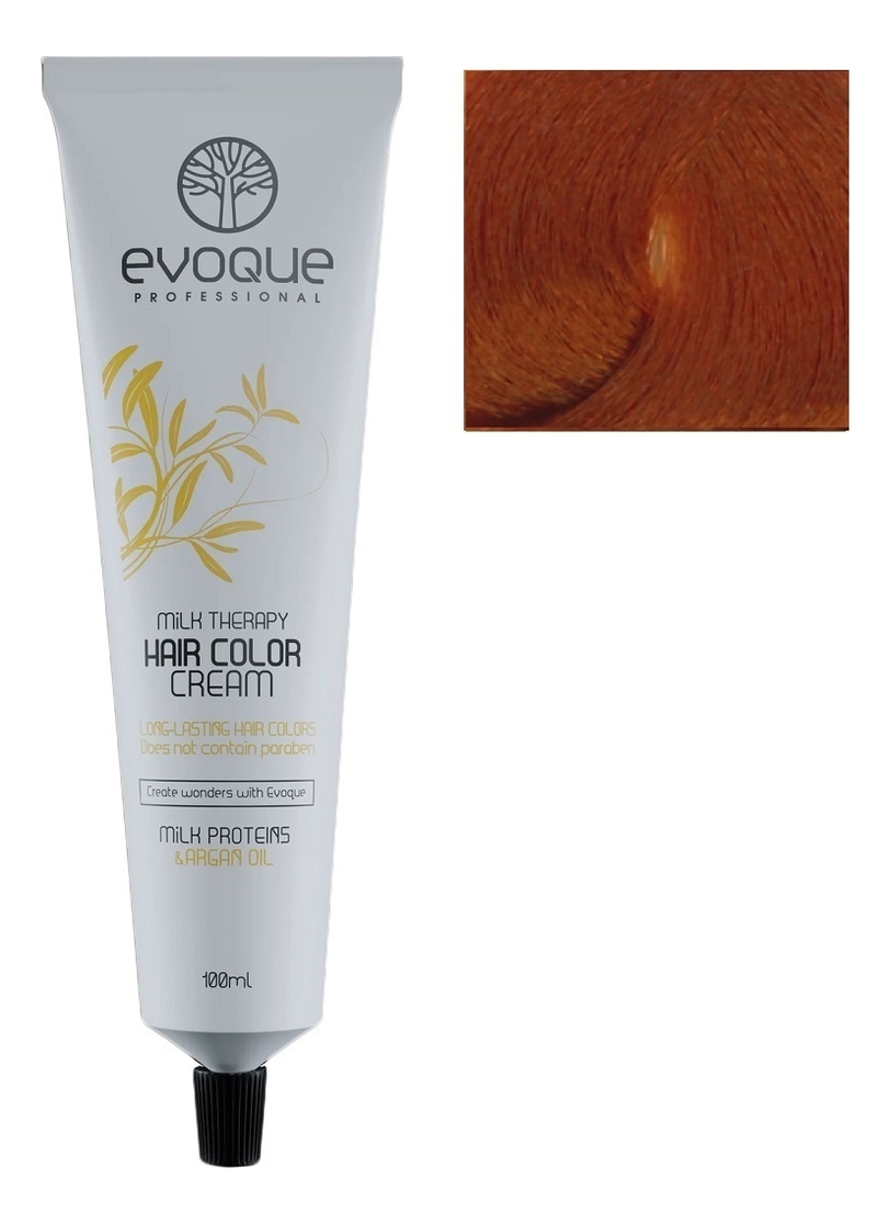 крем-краска для волос milk therapy hair color cream 100мл: 8.45 copper mahogany light blonde